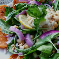 Persian Inspired Salad With Sweet Potato and Spinach