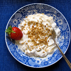 Crunchy Rhubarb Yogurt