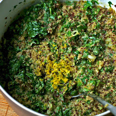 Dinner Tonight: Quinoa Salad with Lemon-Cream Spinach