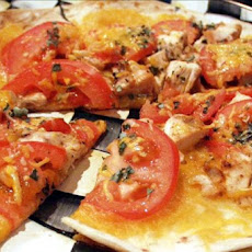 Grilled Chicken Margherita Tostada Pizzas