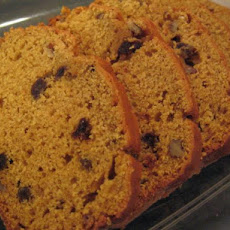 Pumpkin Raisin Walnut Quick Bread