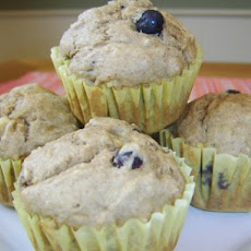 Banana Blueberry Wheat Muffins