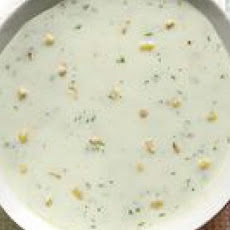 Potato-Cucumber Soup with Toasted Corn
