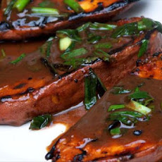 Grilled Sweet Potato and Scallion Salad