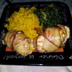 Bacon Wrapped Pesto Chicken