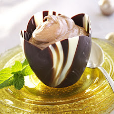 Chocolate Mousse in White and Dark Chocolate Shells
