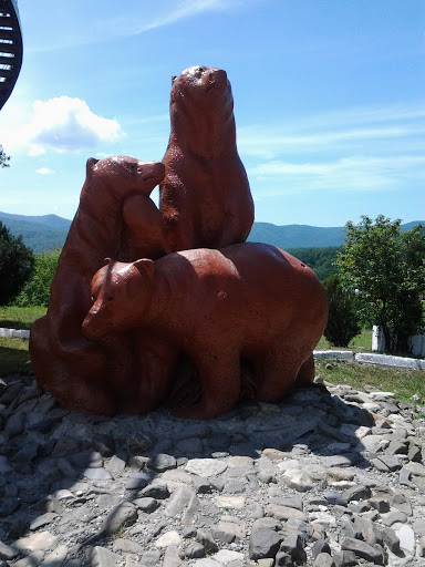 Bears Monument at Entrance of Tuapse District
