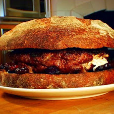Three-Pound Beef Burger for Six on Country Bread
