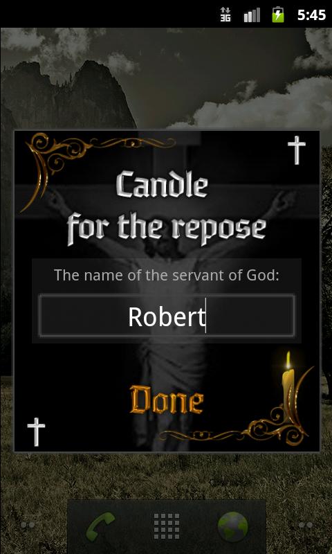 Android application Candle for the repose screenshort