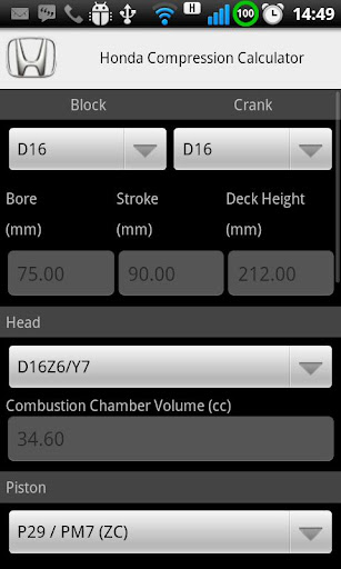 CR Calc for Honda Engines