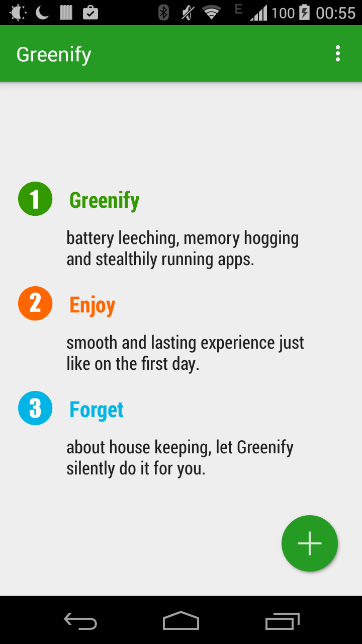 Android application Greenify (Donation Package) screenshort