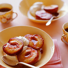 Broiled Plums with Mascarpone Cream