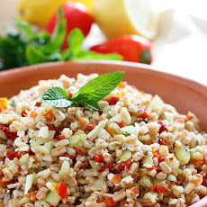 Farro with Feta Cucumbers and Sun-dried Tomatoes