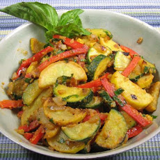 Savory Squash & Red Pepper Medley