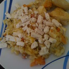 Orzo with Tomato and Fried Tofu