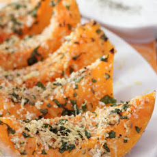 Parmesan Panko Crusted Squash with Sour Cream
