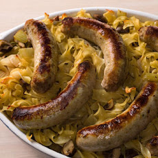 Bockwurst and Mushroom Noodle Bake Recipe
