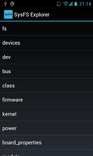 SysFS Explorer