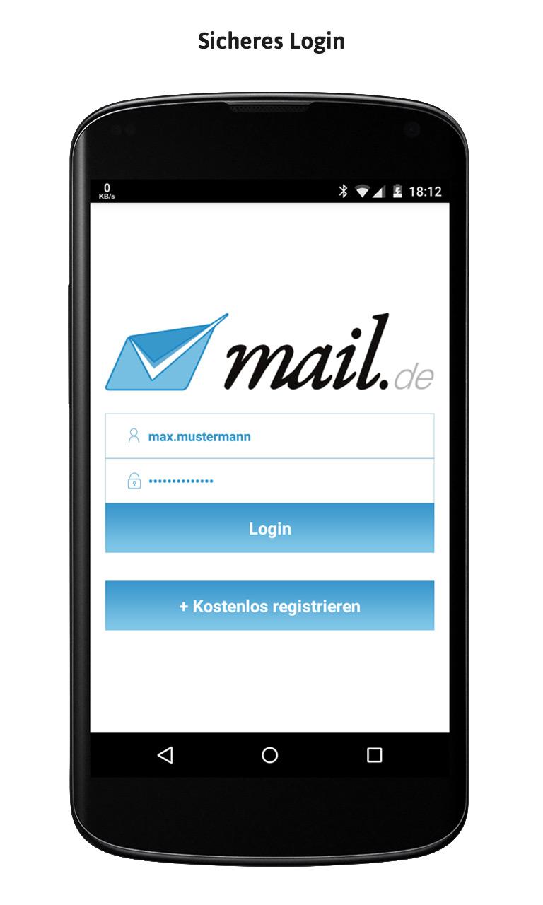 Android application mail.de Mail screenshort