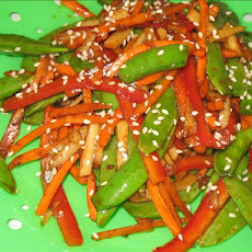 Sugar Snap Pea Salad With Ginger Soy Dressing