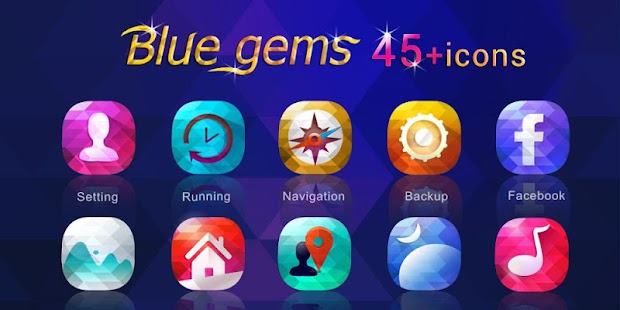 How to download Blue Gems GO Launcher Theme v1.0 apk for android