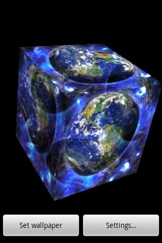 3D blue earth