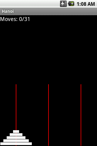 ハノイの塔をタップし