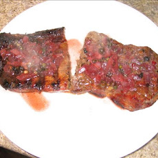 Elk Steaks with Green Peppercorn Sauce