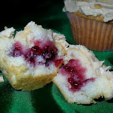 Jelly-Filled Pound Cake Cupcakes with Peanut Butter Frosting