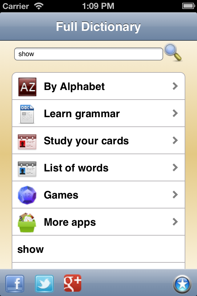 Android application English Dictionary - Offline screenshort