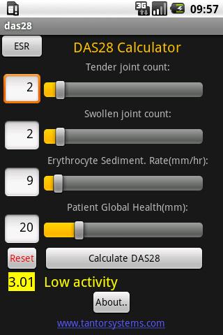 【免費醫療App】DAS28 - Rheumatoid Arthritis-APP點子