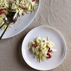 Shaved Fennel, Roasted Tomato & Pistachio Salad with Creamy Yogurt Dressing