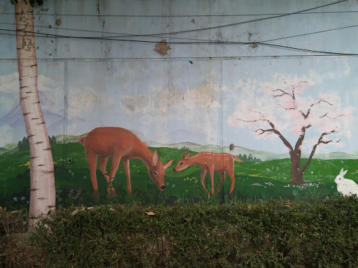 사슴 두 마리 벽화