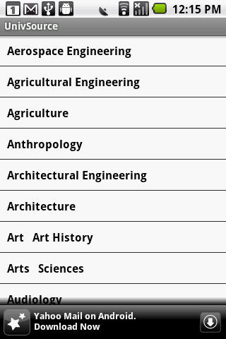 Universities; Colleges; Search