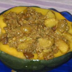Acorn Squash Stuffed with Curried Meat