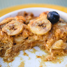 Banana Peanut Butter Bread Pudding