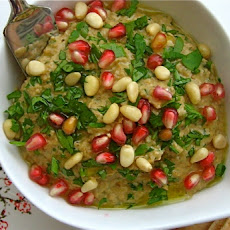 Eggplant Dip with Pomegranate Molasses and Feta
