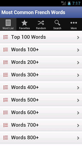 Top 1000 French Words