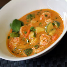 Red Curry with Shrimp, Zucchini, and Carrot