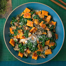 Sweet-Potato Gnocchi with Mushrooms and Spinach