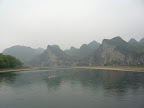 View down the Li River at the start of our cruise.