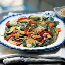 Garden Vegetable Stir-fry with Tofu and Brown Rice