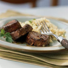 Spiced Pork with Bourbon Reduction Sauce