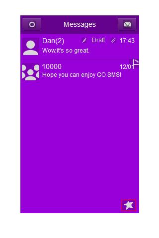 GO SMS Theme - Just Purple