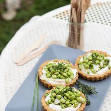 Fava bean and pecorino tartlets