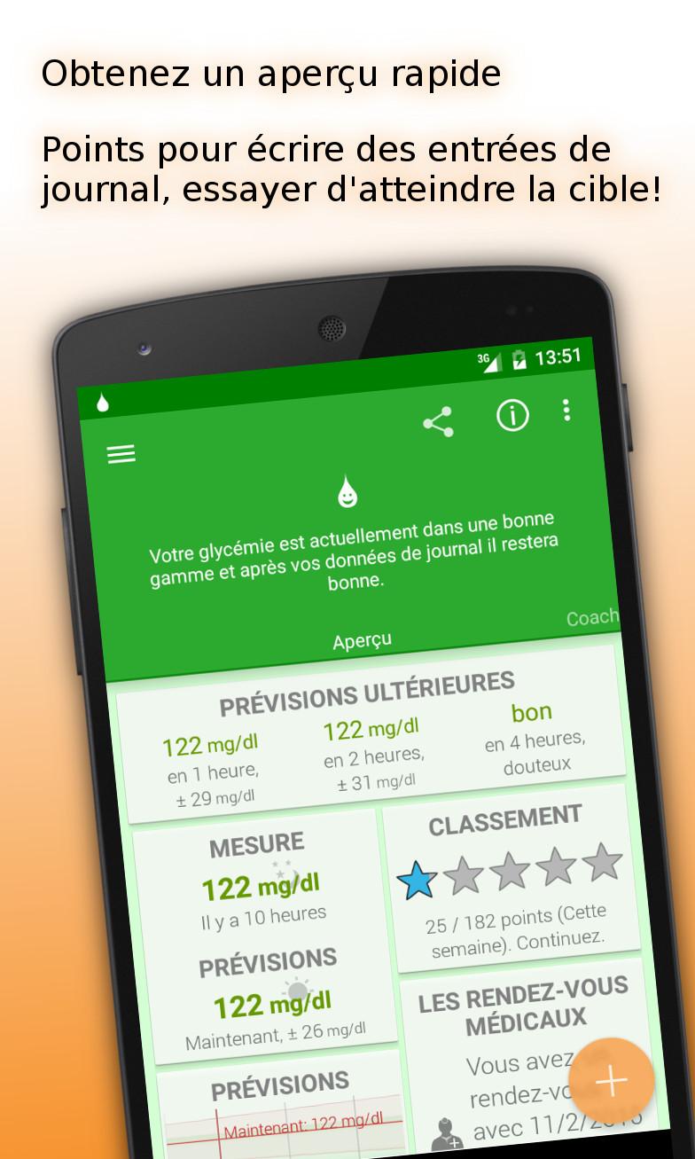 Android application Diabetes Coach (pro) screenshort