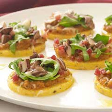 Pancetta & Arugula Polenta Pizzettes