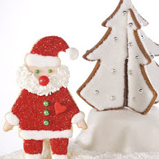 Decorated Santa Cookies