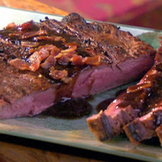 Grilled Flank Steak with Bacon Balsamic Glaze