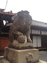 元祇園梛神社 吽形の狛犬